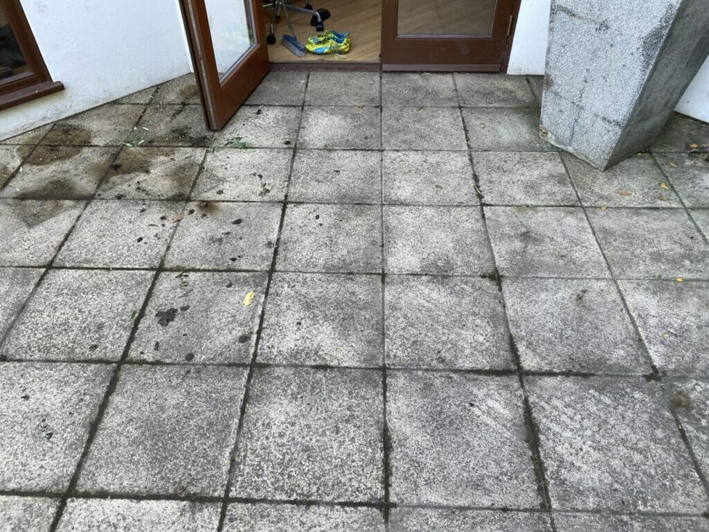 How do you stop your patio from being slippery?