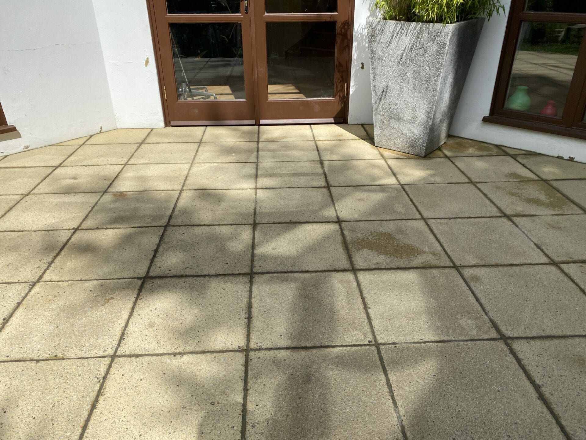 How do you stop your patio from being slippery?