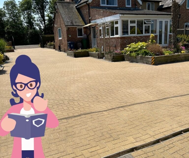 Driveway cleaned by art of clean cambridge