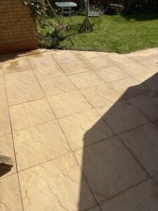 after patio cleaning 