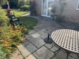 Patio before we cleaned it 