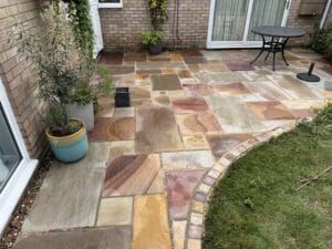 After cleaning Patio with out van mounted machine