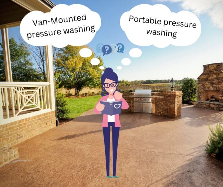Van-mounted pressure washer versus portable pressure washer hertfordshire essex suffolk cambridgeshire