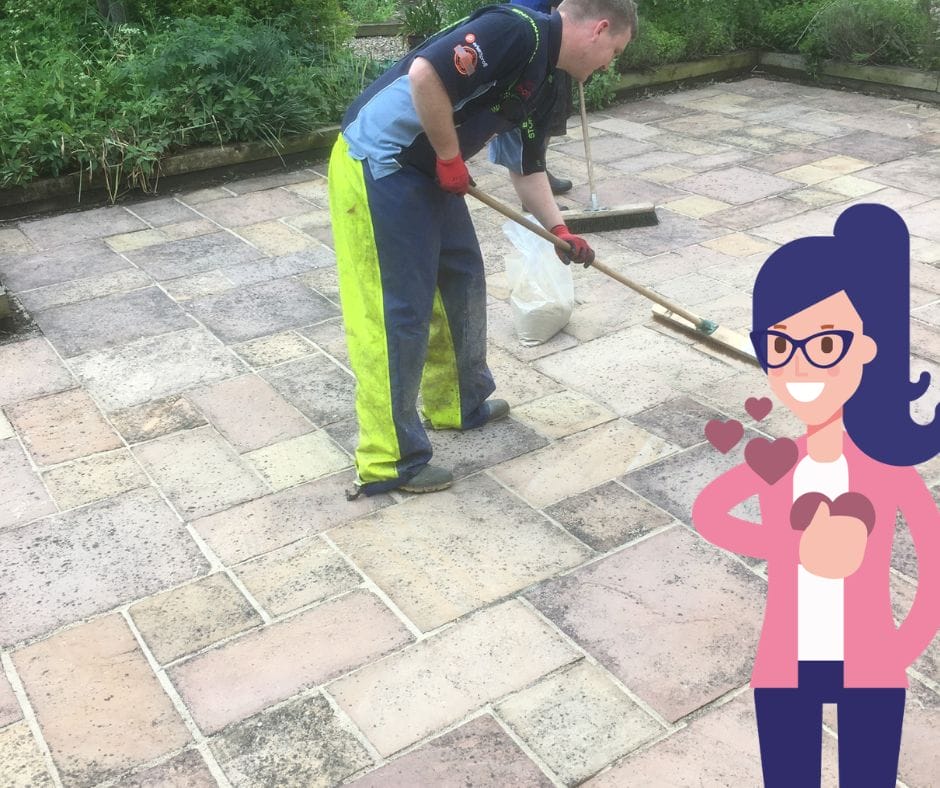 What are the black spots on my patio